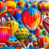 Aesthetic Colorful Hot Air Balloons paint by numbers