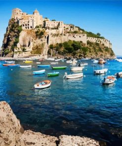 Aragonese Castle Ischia paint by numbers