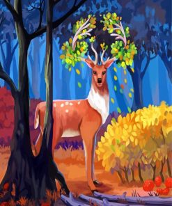 Autumn Deer Art paint by numbers