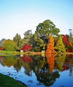 Autumn Sheffield Park and Garden paint by numbers