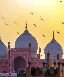 Badshahi Mosque Lahore Pakistan paint by numbers