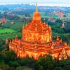 Bagan Myanmar Dhammayangyi Temple paint by numbers