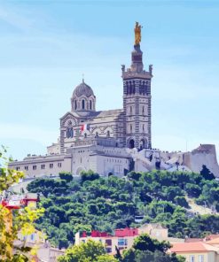 Basilique Notre Dame de la Garde Marseille paint by numbers