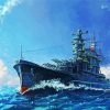 Battleship In The Ocean paint by numbers