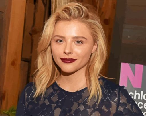 Beautiful Chloe Grace Moretz paint by numbers