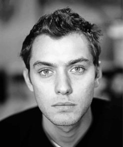 Black And White Jude Law paint by numbers