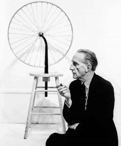 Black and White Marcel Duchamp paint by numbers