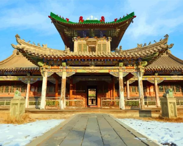 Bogd Khaan Palace Museum Mongolia paint by numbers