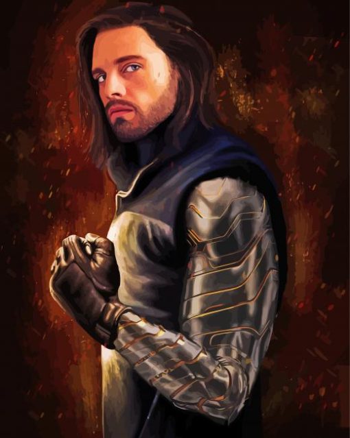 Bucky Barnes Sebastian Stan paint by numbers