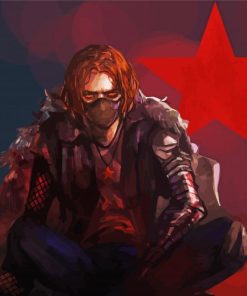 Bucky Captain America paint by numbers