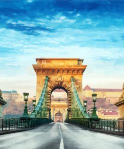 Budapest Hungary Chain Bridge paint by numbers