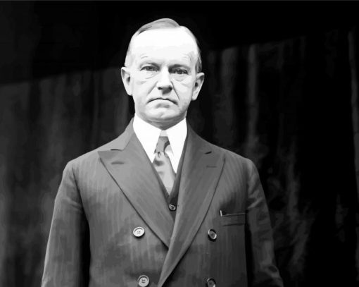 Calvin Coolidge President paint by numbers