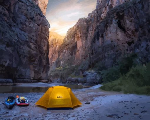 Camping In Big Bend National Park Texas paint by numbers