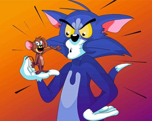 Cartoon Tom And Jerry paint by numbers