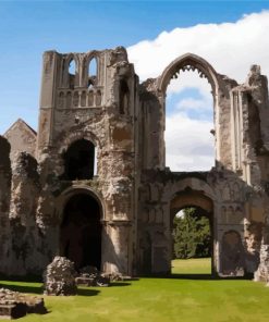 Castle Acre Castle Acre Priory Norfolk paint by numbers