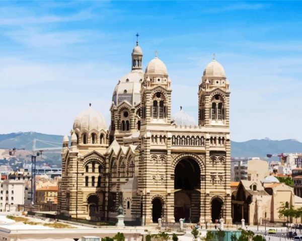 Cathédrale La Major Marseille France paint by numbers