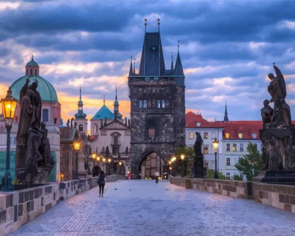 Charles Bridge Prague paint by numbers