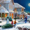 Christmas Snow Countryside paint by numbers