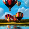 Colorful Hot Air Balloons paint by numbers