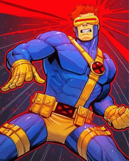 Cyclops X Men Marvel paint by numbers