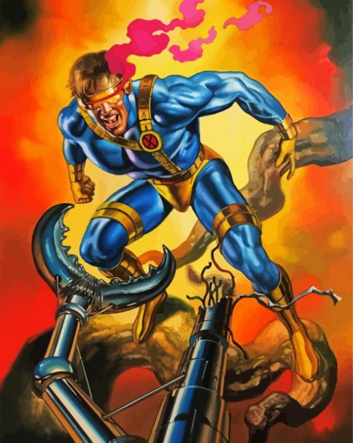 Cyclops X Men Superhero paint by numbers