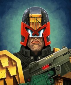 DC Judge Dredd paint by numbers