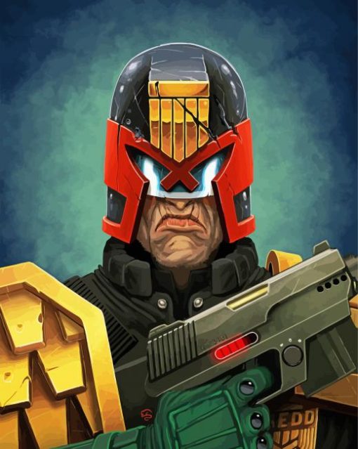 DC Judge Dredd paint by numbers