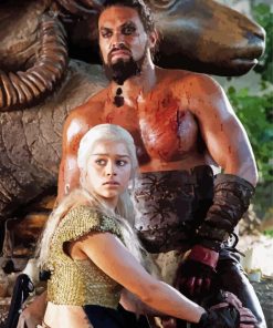 Daenerys Targaryen and Drogo paint by numbers