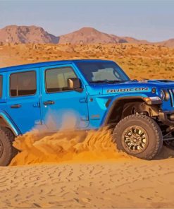 Desert Jeep Wrangler paint by numbers