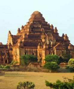 Dhammayangyi Temple Bagan Myanmar paint by numbers