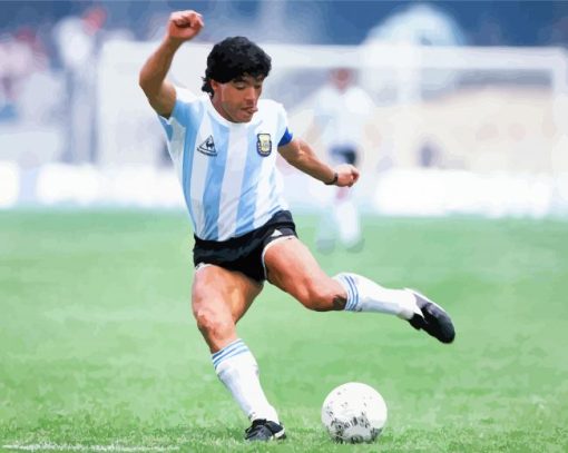 Diego Maradona Football Player paint by numbers