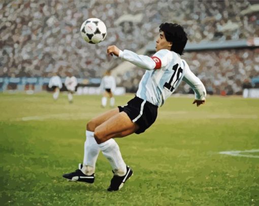 Diego Maradona paint by numbers