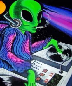 Dj Mixer Alien paint by numbers