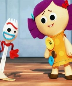 Dolly and Forky paint by numbers