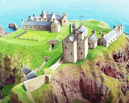 Dunnottar Castle paint by numbers