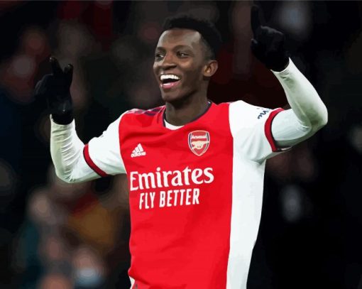 Eddie Nketiah Arsenal paint by numbers