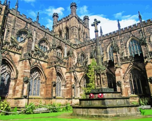 England Chester Cathedral paint by numbers