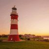 England Plymouth Lighthouse paint by numbers