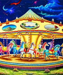 Fantasy Dreamy Carousel paint by numbers