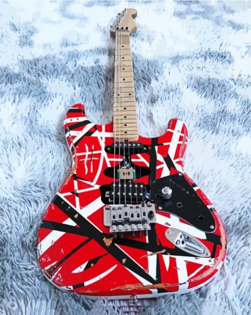 Frankenstrat Guitar paint by numbers