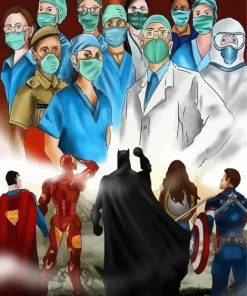 Frontliners Superheroes paint by numbers