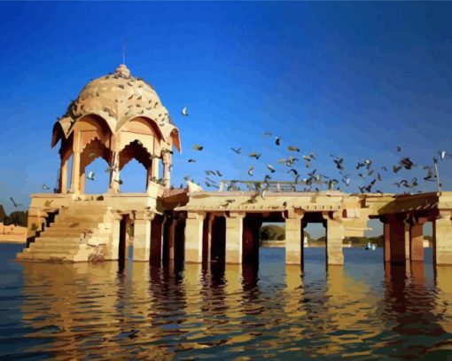 Gadisar Lake India paint by numbers