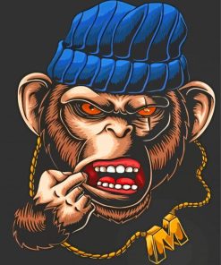 Gangster Monkey paint by numbers