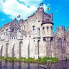 Gravensteen Ghent Illustration paint by numbers