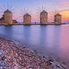 Greece Chios Windmills at Sunset paint by numbers