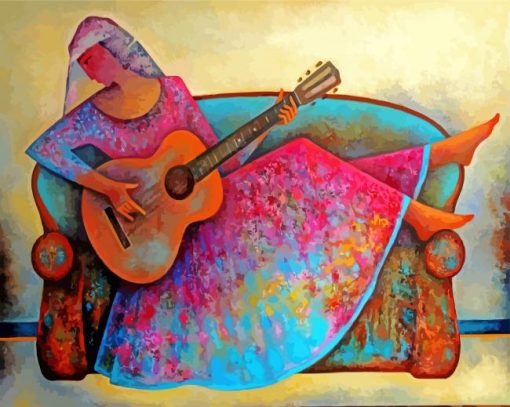 Gypsy Guitarist paint by numbers