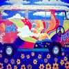 Hippie VW Camper paint by numbers