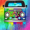 Hippie Van Art paint by numbers