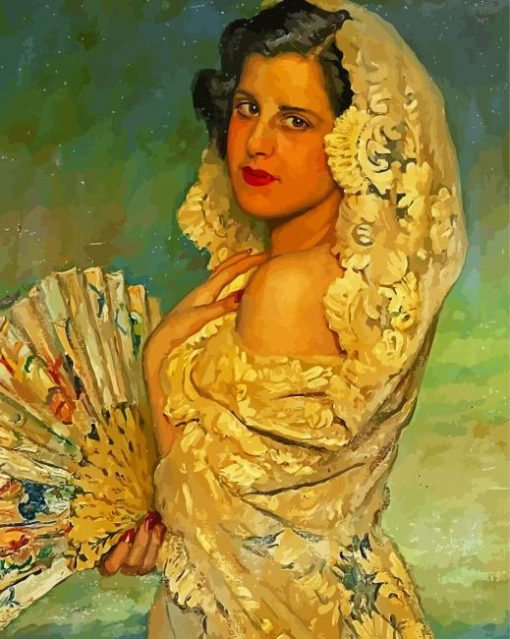 Hispanic Bride Art paint by numbers