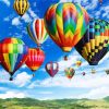 Hot Air Balloons Up paint by numbers